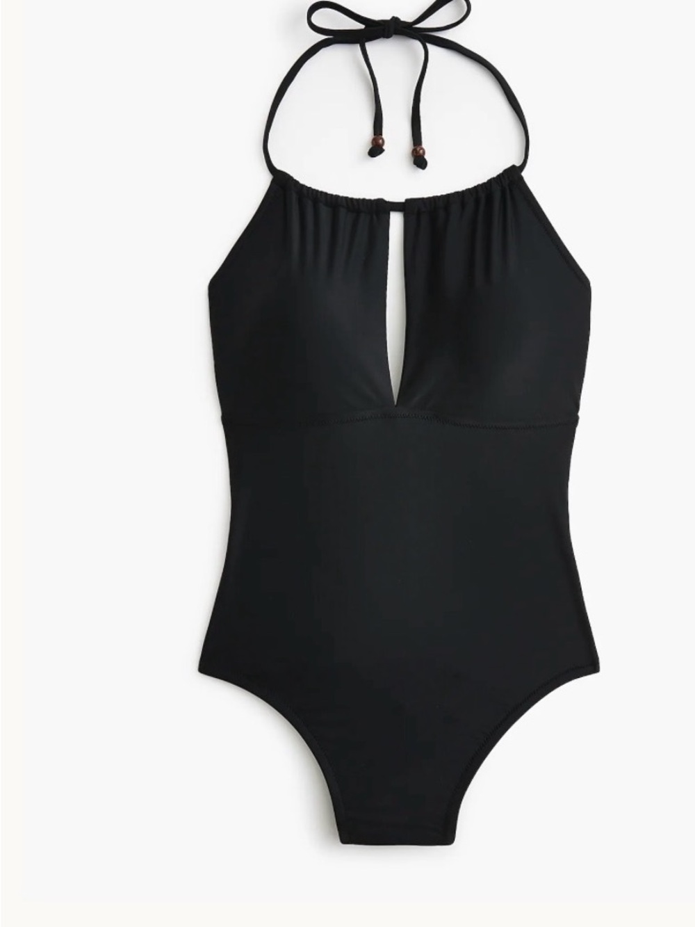 NWT J. Crew Black Halter One Piece Swimsuit S